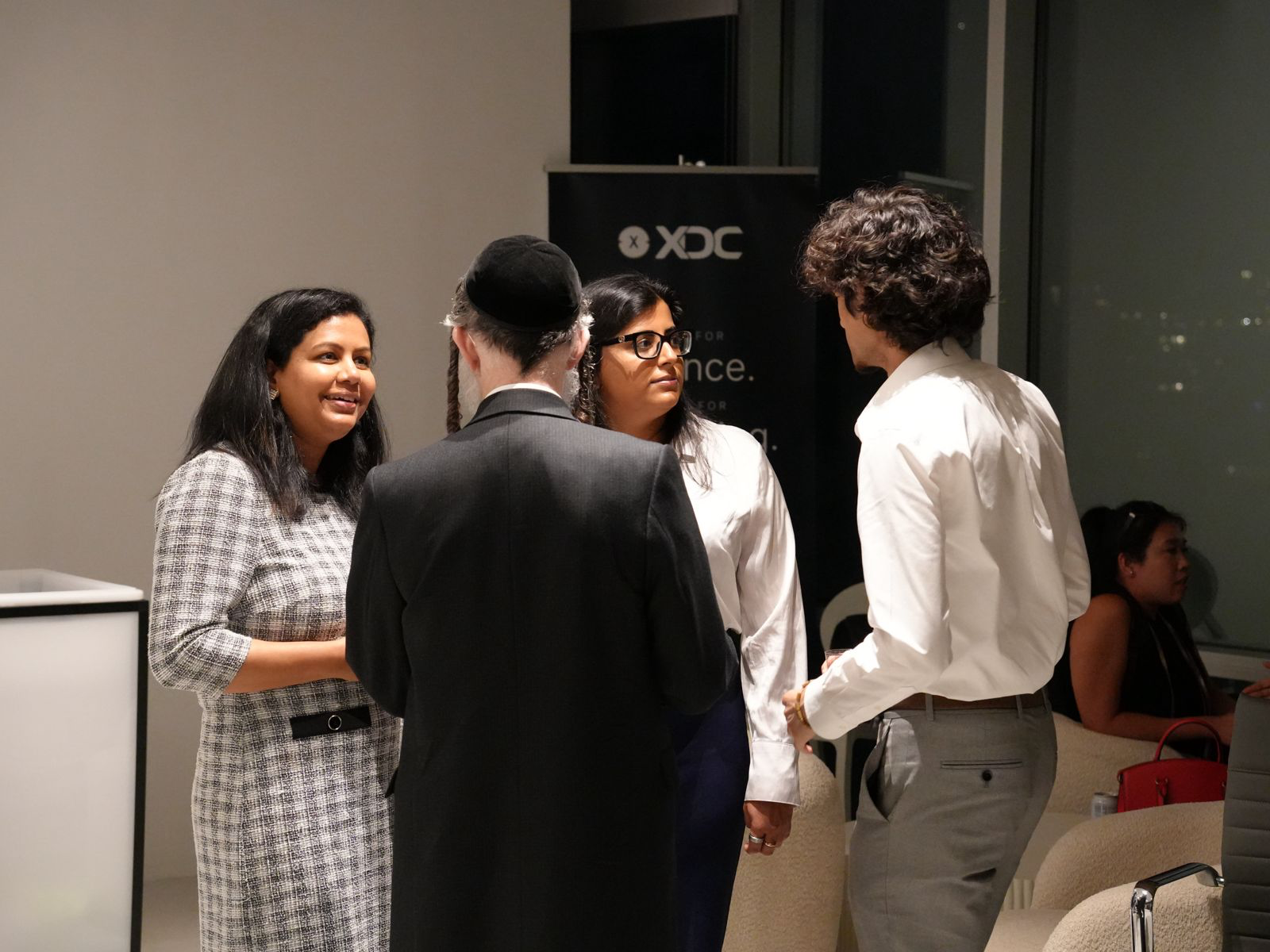 Speakers in conversation at the AI Beyond the Screen evening